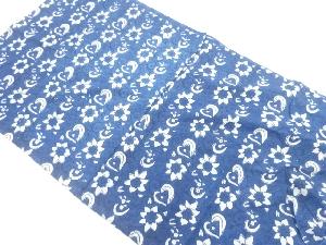 アンティーク　木綿花更紗模様生地